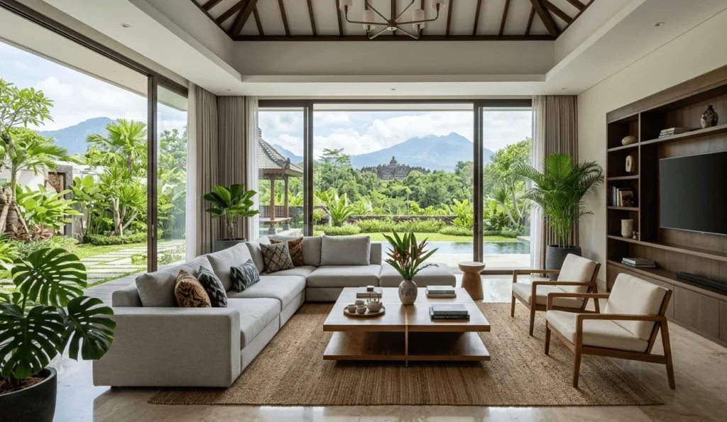 furniture jati custom untuk ruang tamu di magel